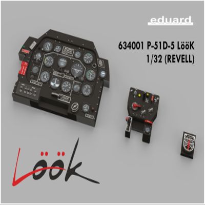 Eduard EDB634001 Brassin Look 1:32 -P-51D-5 Mustang (Revell) kit, Various.