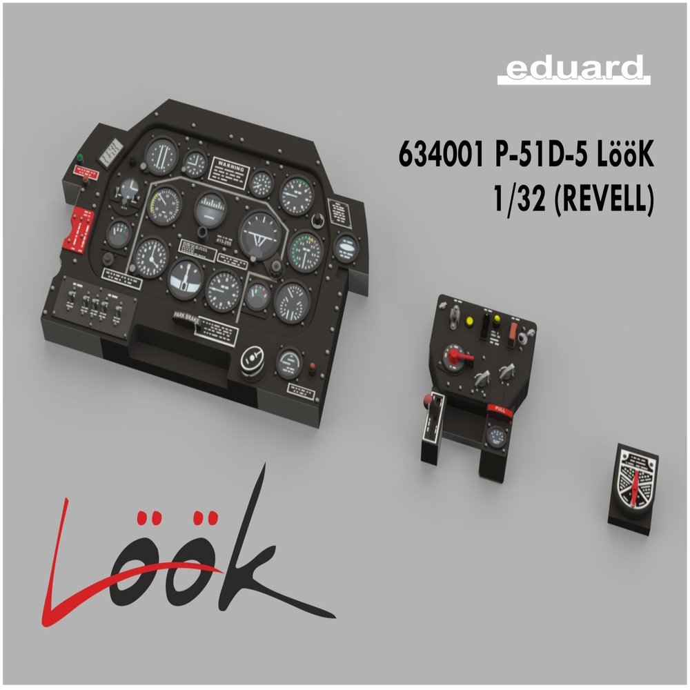 Eduard EDB634001 Brassin Look 1:32 -P-51D-5 Mustang (Revell) kit, Various.