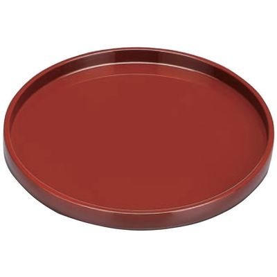 Fukui Craft 5-138-1 Obon 5-138-1 Tray, Wooden Taiko Marubon, Urumi Lacquered, Brown, 10.7 x 0.9 inches (27.2 x 2.3 cm), Wooden Products
