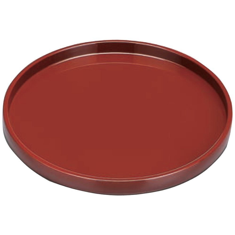 Fukui Craft 5-138-1 Obon 5-138-1 Tray, Wooden Taiko Marubon, Urumi Lacquered, Brown, 10.7 x 0.9 inches (27.2 x 2.3 cm), Wooden Products