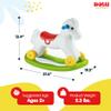 Dolu Wheeled Rocking Horse 2 in 1 Toddler Ride On Toy with Removable Sled and Push Along Option for Kids Ages 2 and Up, Indoor and Outdoor Play, White view 4