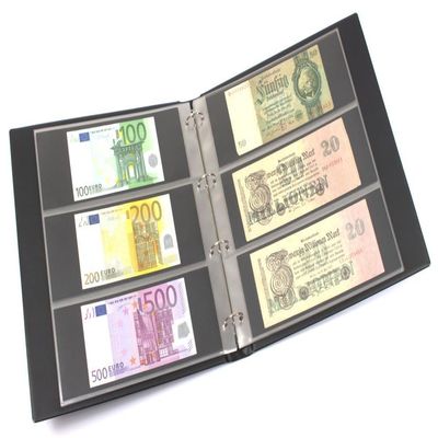 KOBRA Banknote Album in Large Format with 20 Three-Pocket Pages for 120 Banknotes