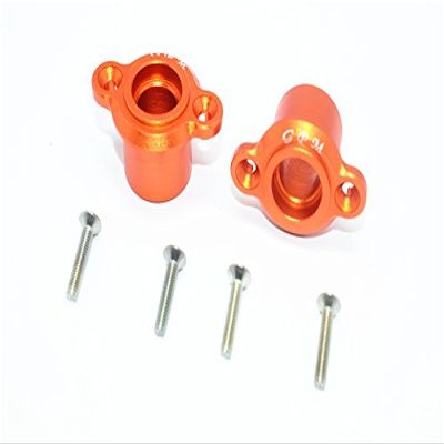 GPM For Losi 1/6 Super Baja Rey 4X4 Desert Truck Upgrade Parts Aluminum Rear Axle Adapters - 1Pr Set Orange