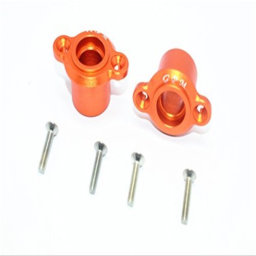GPM For Losi 1/6 Super Baja Rey 4X4 Desert Truck Upgrade Parts Aluminum Rear Axle Adapters - 1Pr Set Orange
