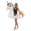 PoolCandy Inflatable Animal Pool Tubes & Swim Rings (Unicorn Glitter Filled 48" inch Animal Pool Tube Swim Ring) view 4