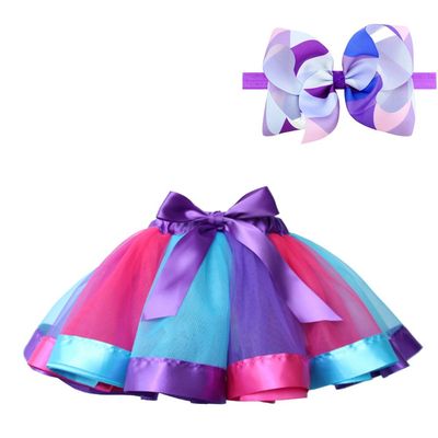 BGFKS LayeredTulle Rainbow Tutu Skirt for Newborn Baby Girls 1st Birthday Photography Outfit Sets.