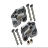 Aluminum Rear Lower Axle Mount Set For Rear Suspension Links For LOSI 1:6 4WD Super Baja Rey LOS05013 / Super Baja Rey 2.0 LOS05021 Upgrades - Gray Silver view 1