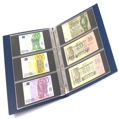 KOBRA Banknote Album in Large Format with 20 Three-Pocket Pages for 120 Banknotes