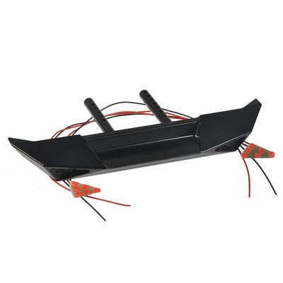 RCLions Metal Rear Bumper with LED Taillights for Axial SCX10 1/10 RC Model Crawler Car