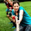 BLUE PANDA Field Day Tug of War Rope - 50 ft Brown Jute - Team Building Activity & Summer Camp Outdoor Rope with Flag & Whistle for Relay Race, Sack Race & Obstacle Course for Adults view 3