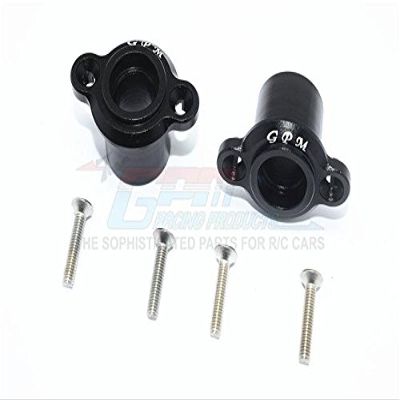 GPM For Losi 1/6 Super Baja Rey 4X4 Desert Truck Upgrade Parts Aluminum Rear Axle Adapters - 1Pr Set Black