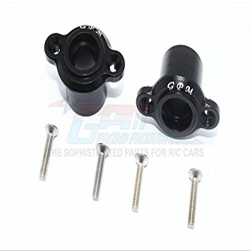 GPM For Losi 1/6 Super Baja Rey 4X4 Desert Truck Upgrade Parts Aluminum Rear Axle Adapters - 1Pr Set Black