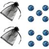 Blue Earth Marble with Natural Earth Continents, Recycled Glass, Pack of 10, 1 Inch Diameter view 2
