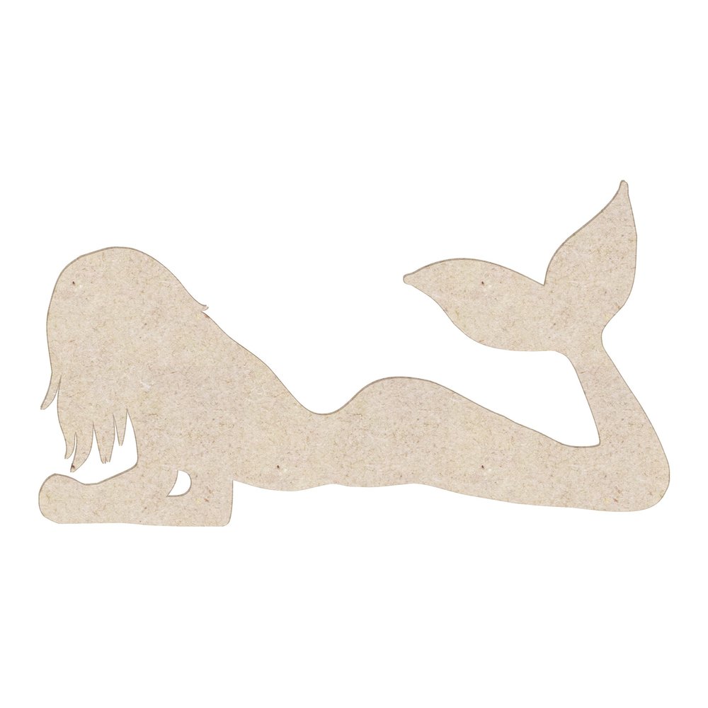 22" Mermaid Model Unfinished Wood Cutout Shape