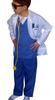 CHEFSKIN Real Children Doctor Dentist MD Surgeon 7 Item Coat Shirt Pants hat Stethoscope Scrubs Great Gift Baby Children Teen Blue view 1