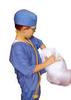 CHEFSKIN Real Children Doctor Dentist MD Surgeon 7 Item Coat Shirt Pants hat Stethoscope Scrubs Great Gift Baby Children Teen Blue view 4