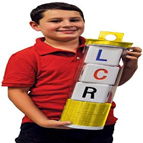 Big LCR Left Center Right Dice Game - Classic (Yellow) 18" H