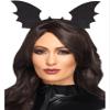 Smiffys Bat Wings Headband, Black, Halloween Fancy Dress Accessory, Bat Dress Up Hats view 1