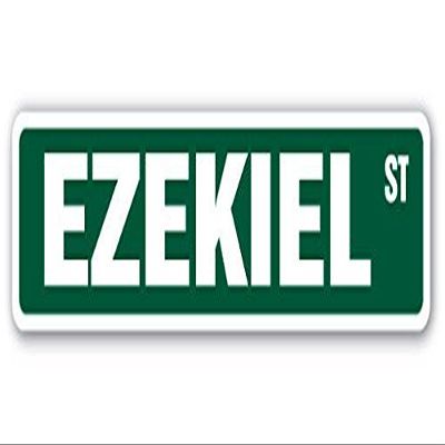 Cortan360 Ezekiel Street Sign Childrens Name Room Sign| Indoor/Outdoor | 8" Wide Sticker Decal