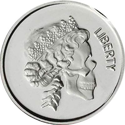 Barter Wear .999 Pure Silver 1 Gram Pin (Queen Skull)