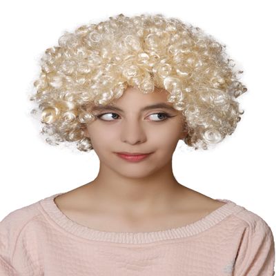 Matissa Unisex Clown Wig Circus Funny Fancy Party Dress Accessory Afro Stag Do Fun Joker (Blonde)