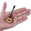 Dselvgvu Wooden Miniature Guitar with Stand and Case Mini Musical Instrument Acoustic Guitar Replica Collectible Figurines Model Home Decoration Display Ornament (Wood Color, 3.93"x1.42"x0.56") view 2