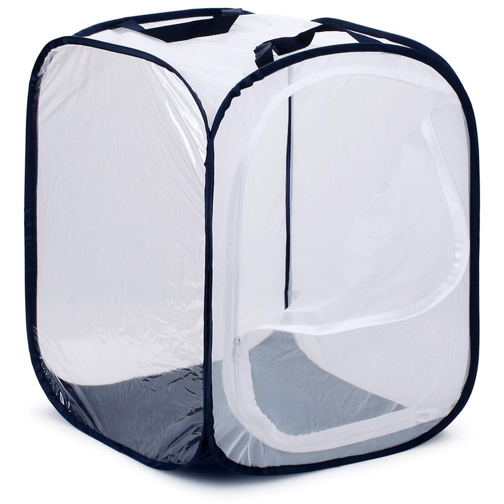 RESTCLOUD 36" Large Monarch Butterfly Habitat, Giant Collapsible Insect Mesh Cage Terrarium Pop-up 24 x 24 x 36 Inches