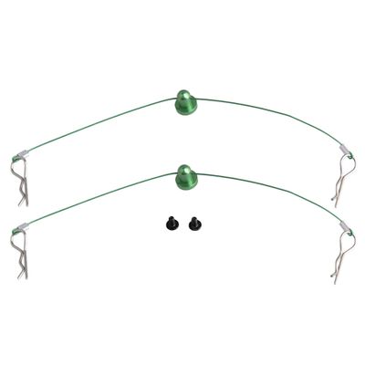 Mxfans Green Color 1/10 RC Car Body Clip Pins 155mm Steel Wire Body Clips with Screw Retainer N10259G Set of 2