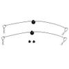 Mxfans Black Color 1/10 RC Car Body Clip Pins 155mm Steel Wire Body Clips with Screw Retainer N10259BL Set of 2 view 1