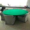 Felt Poker Table covers that fits any Lifetime folding table - Custom made to order - casino green, black, blue, purple, brown, tan or red (Green casino, 72 inch round) view 3