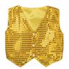 iEFiEL Boys Girls Sequined Vest Top Waistcoat Costume Kids Choir Jazz Dance Stage Performance Fancy Jacket Gold 7-8 view 1
