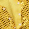 iEFiEL Boys Girls Sequined Vest Top Waistcoat Costume Kids Choir Jazz Dance Stage Performance Fancy Jacket Gold 7-8 view 4