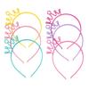 6 Pcs Candy Colors Plastic Hair Hoop Headband Hair Accessories with Toothed - Cartoon Non-slip Hair Band Headwear (Crown style) view 1