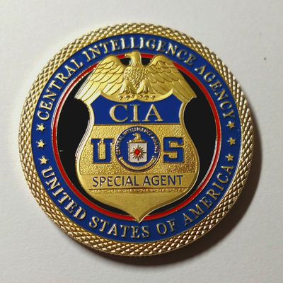 CIA Central Intelligence Agency Special Agent Colorized Challenge Art Coin