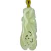 2.1" China Certified Nature Hetian Nephrite Jade Blessing Bat Hollow Carved Necklace Pendants view 1