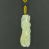 2.1" China Certified Nature Hetian Nephrite Jade Blessing Bat Hollow Carved Necklace Pendants view 4