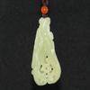 2.2" China Certified Nature Hetian Nephrite Jade Blessing Bat Hollow Carved Necklace Pendants view 2