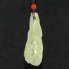 2.2" China Certified Nature Hetian Nephrite Jade Blessing Bat Hollow Carved Necklace Pendants view 3