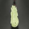 1.9" China Certified Nature Hetian Nephrite Jade Blessing Bat Hollow Carved Necklace Pendants view 4