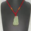 1.9" China Certified Nature Hetian Nephrite Jade Blessing Bat Hollow Carved Necklace Pendants view 3