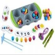 Adult Muffin Sorting Game with Extra Hand Tools