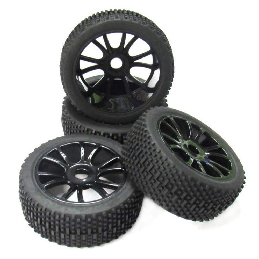 powerday 17mm Hub Wheel Rim & Tires Tyre for 1/8 Off-Road RC Car Buggy XRAY LOSI HSP