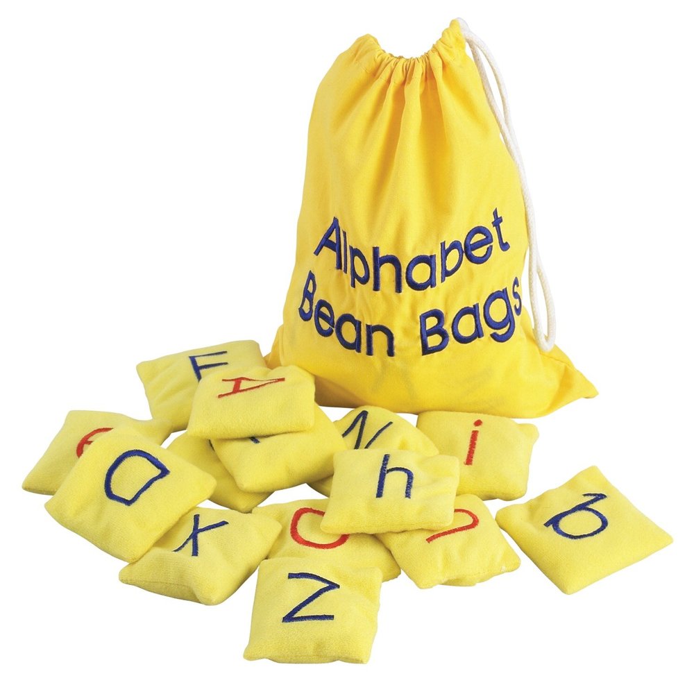 Educational Insights Color Coded Alphabet Beanbags with Storage Bag, Set of 26