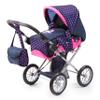 Bayer: Baby Doll City Star Pram in Polka Dots, Blue/Pink | Baby Dolls | Pretend | Dress up | Accessories view 1