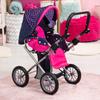 Bayer: Baby Doll City Star Pram in Polka Dots, Blue/Pink | Baby Dolls | Pretend | Dress up | Accessories view 3