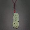 2.2" China Certified Nature Hetian Nephrite Jade Blessing Bat Hollow Carved Necklace Pendants view 3