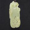 2.4" China Certified Nature Hetian Nephrite Jade Blessing Bat Hollow Carved Necklace Pendants view 3