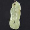 2.4" China Certified Nature Hetian Nephrite Jade Blessing Bat Hollow Carved Necklace Pendants view 4