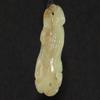 2" China Certified Nature Hetian Nephrite Jade Blessing Bat Hollow Carved Necklace Pendants view 4