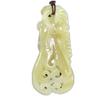 2.4" China Certified Nature Hetian Nephrite Jade Blessing Bat Hollow Carved Necklace Pendants view 1